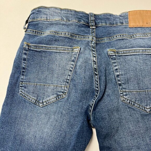 Aero Women Slim Straight Leg Jeans Blue Stretch Medium Wash Low Rise Denim 28/30 - Picture 7 of 11